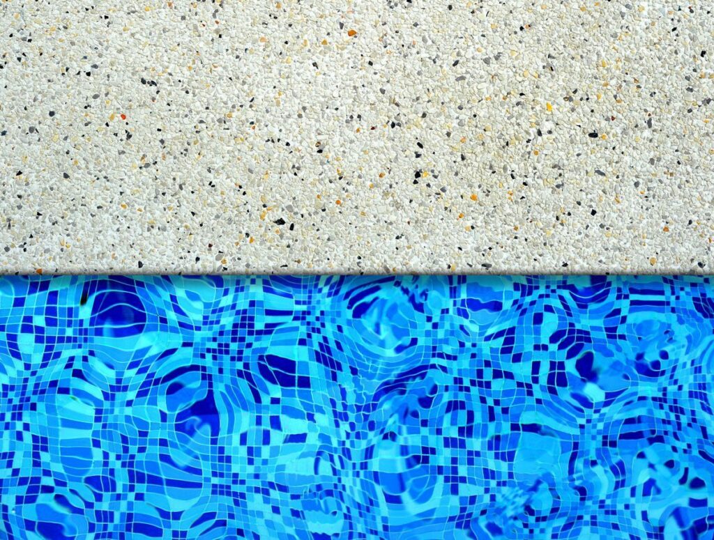 Pattern concrete pool
