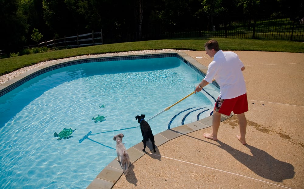 Do you have a vinyl pool and you're wondering how to conduct routine vinyl vinyl pool maintenance? Read Jones Pools article for 4 steps to care for your pool this summer.